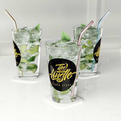 The Hustle Pint Glass, 16oz